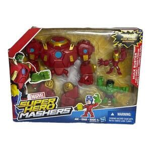 Marvel Super Hero Mashers Hulk Buster Fury Force Micro Hulk & Iron Man Brand New